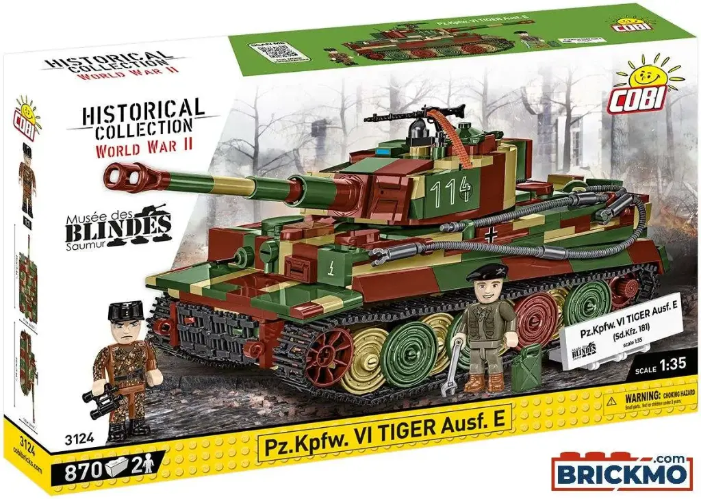 PZ.KPFW. VI TIGER AUSF.E 870 Pièces (COBI-3124)
