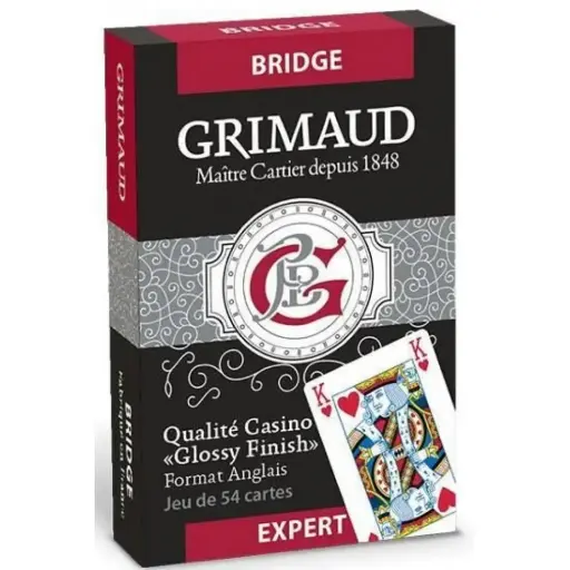 [ex PIX650] Grimaud Expert  Bridge 54 Cartes  Étui Carton