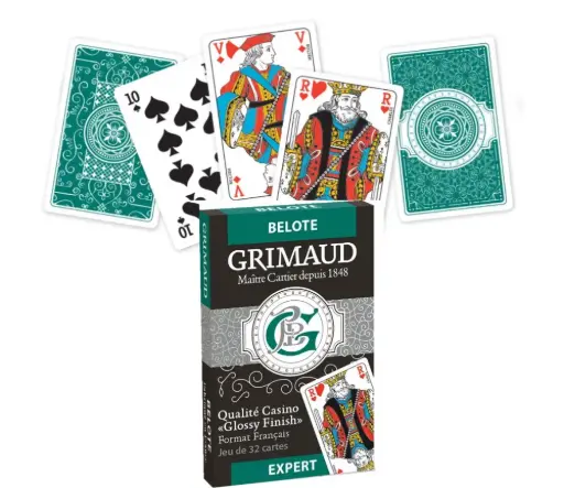[ex PIX648] Grimaud Expert  Belote 32 Cartes  Étui Carton