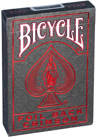 [PIXFOILCRIM] Bicycle  Foil Back Crimson Red